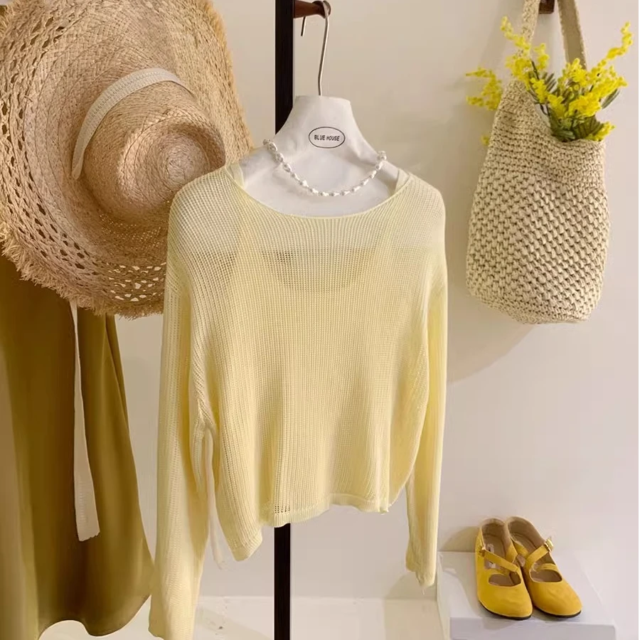 十三行2025春装新款韩版镂空针织衫吊带背心两件套女宽松显瘦上衣