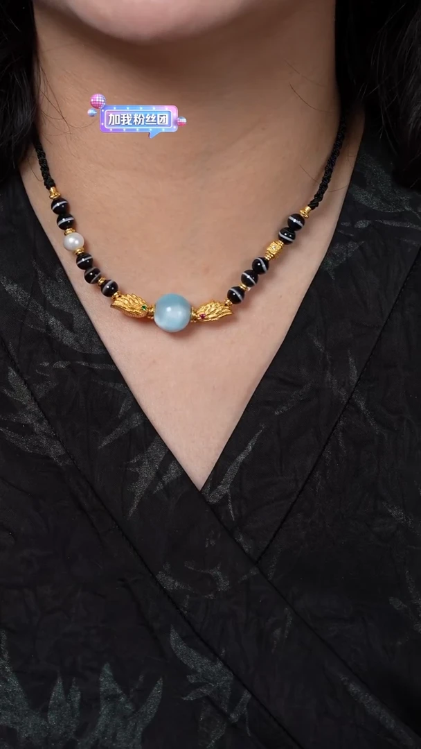 【闪购商品】玛瑙/玉髓颈饰未镶嵌Y62307海纹石锁骨链