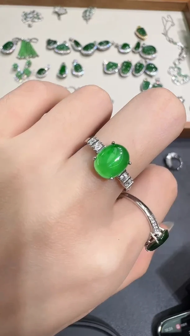 银S925镶嵌戒指翡翠X1211-886-301