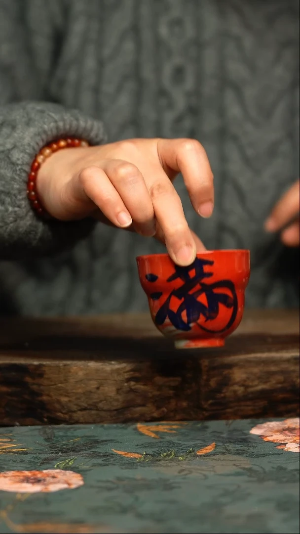 【闪购商品】杯釉下彩手工手绘同款陶器
