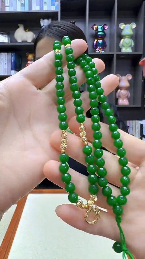 翡翠14K金镶嵌颈饰丹丹diy劲饰6mm万能链