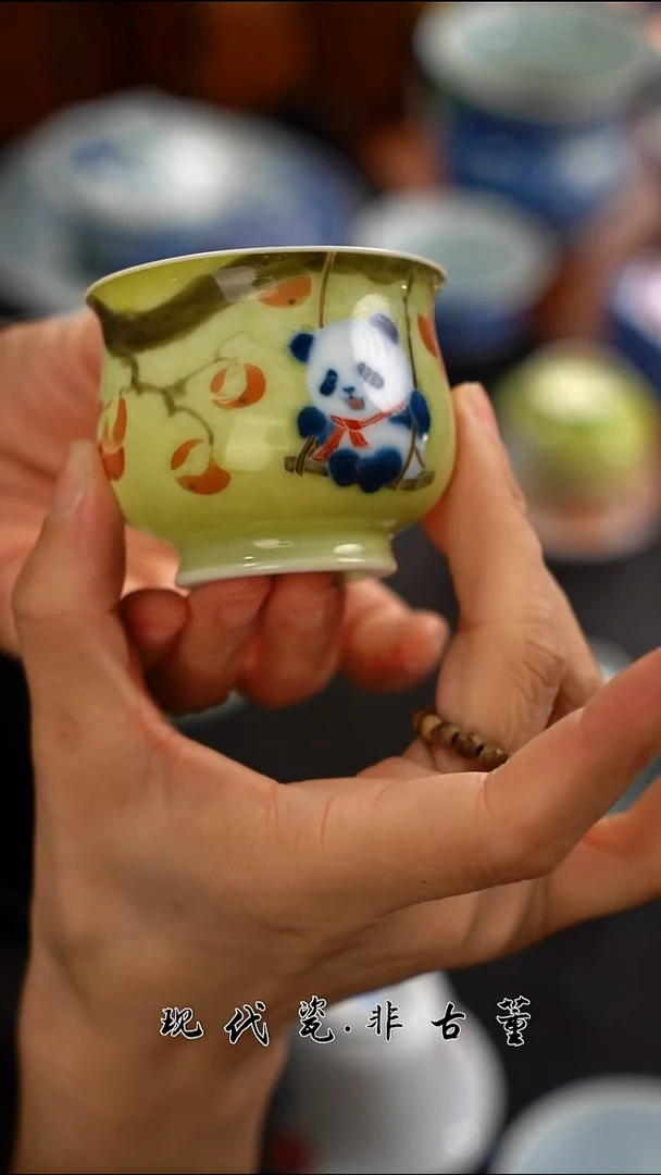 正春堂雪瑶@@红领巾熊猫炉式杯