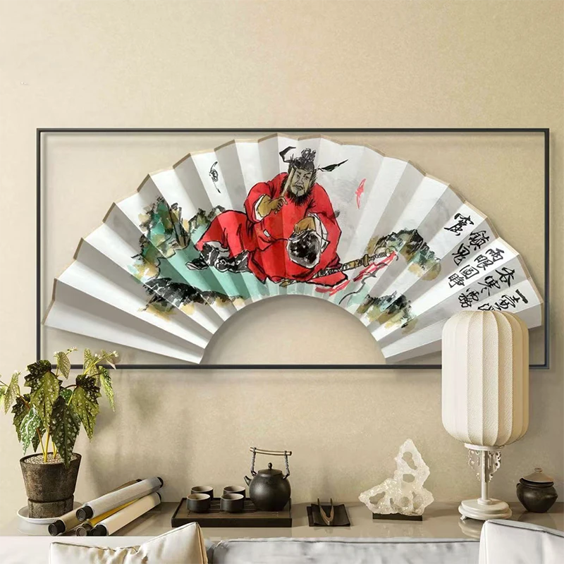 【手绘秘彩描金】钟馗醉卧 ——王琳—扇面