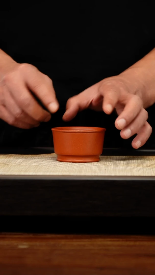 茶壶紫砂朱泥宽口杯