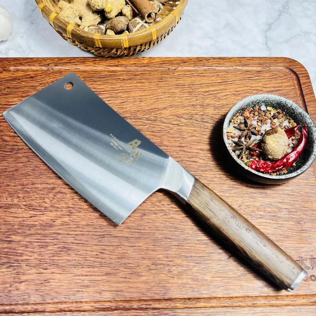 家用菜刀钨钼钢砍切刀不锈钢锋利砍鸡鸭鹅鱼切肉菜切丝专用刀011