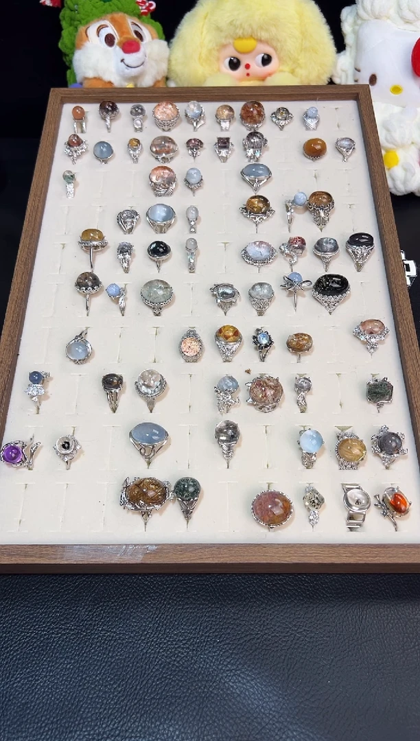 银S925镶嵌戒指水晶多样性发其一