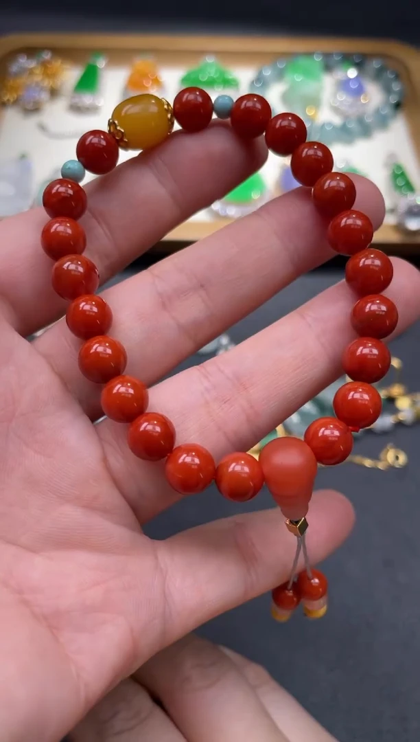 南红玛瑙珠串未镶嵌78.......