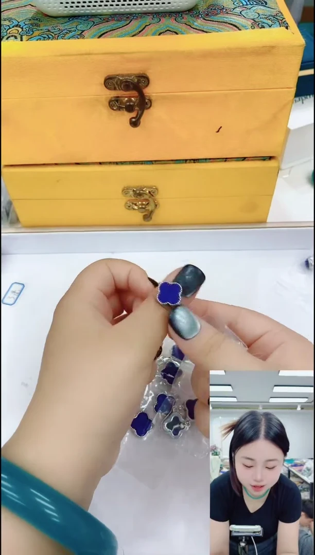 青金石合金颈饰0320四叶草戒指