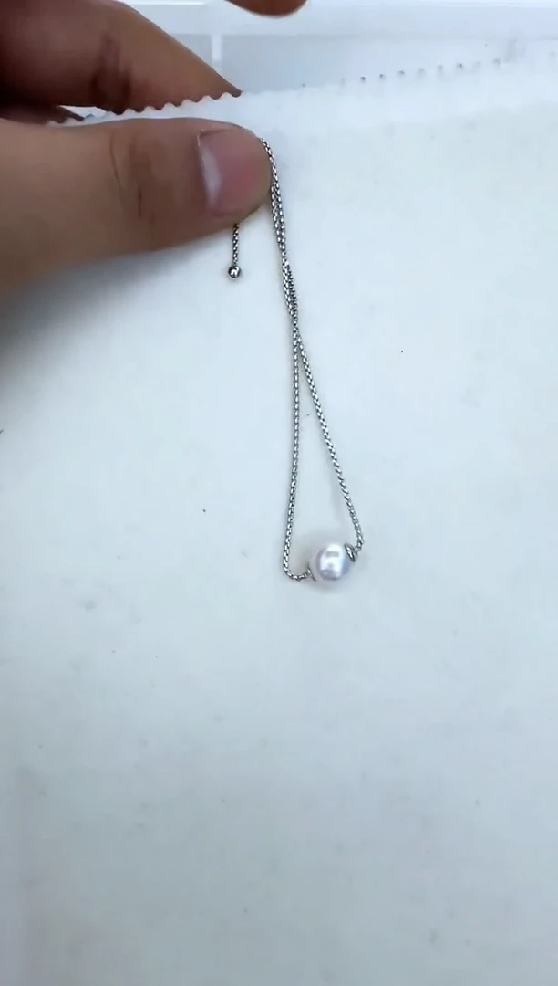 【闪购商品】海水珍珠手链银S925镶嵌手链