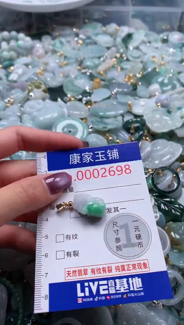 翡翠未镶嵌吊坠(不含链)2698