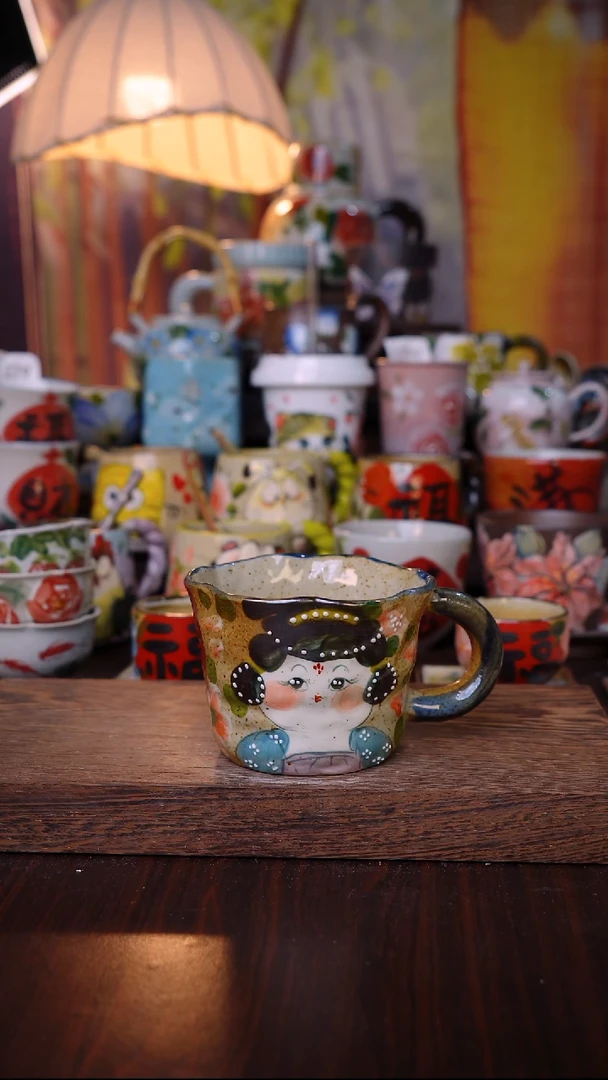 杯子泥垚手作 景德镇手工手绘陶瓷器物