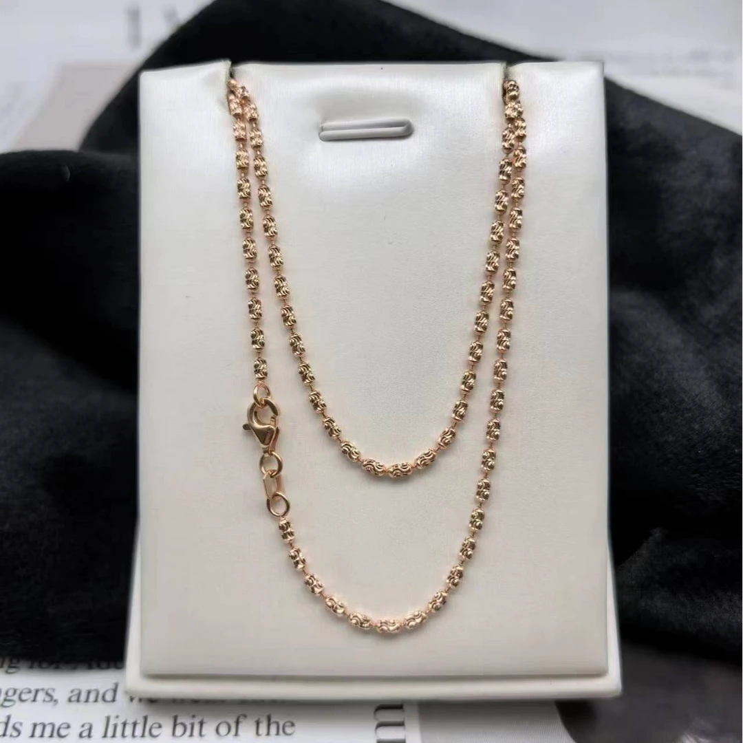 925银银制品 玫瑰金1.8mm大珠链 多样性发货一件