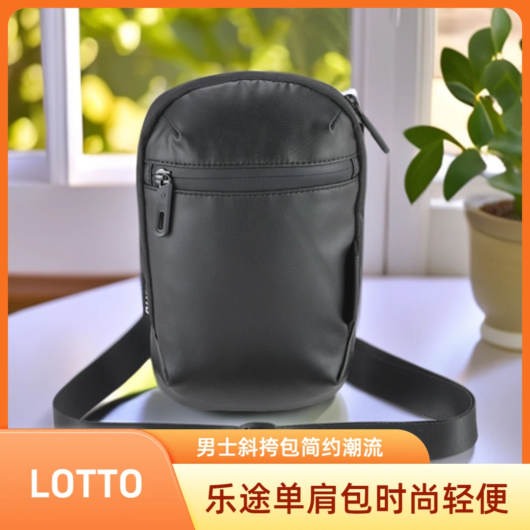 LOTTO乐途高端男士时尚防水斜挎包运动小包休闲单肩通勤潮牌包
