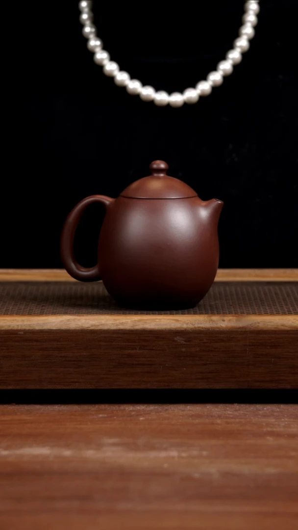 【闪购商品】紫砂茶壶四号井紫泥龙蛋300CC