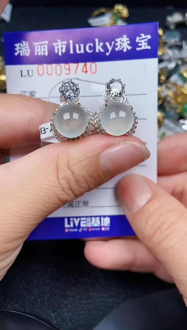 翡翠银S925镶嵌颈饰9740