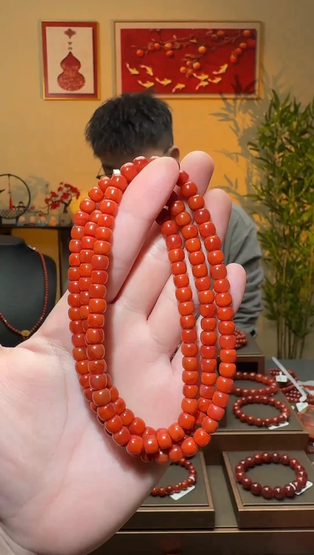 【闪购商品】南红玛瑙手链未镶嵌一条约6mm 多样性发货