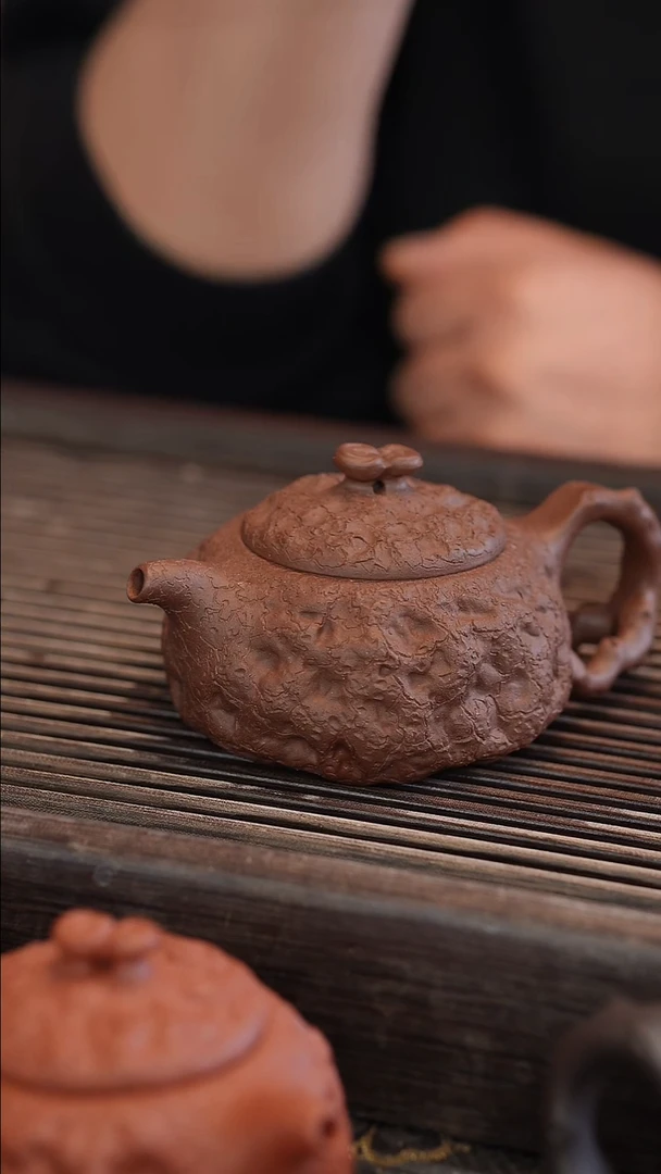 茶壶紫砂供春 变色龙 170cc