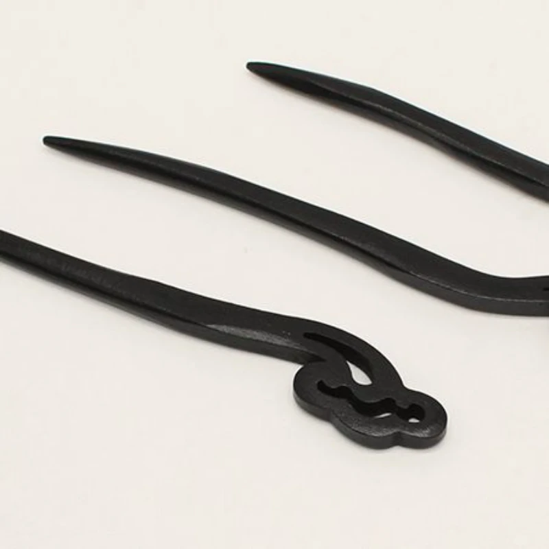 气质黑檀木古风发簪简约现代高级感木质簪子日常盘发木头手工簪女