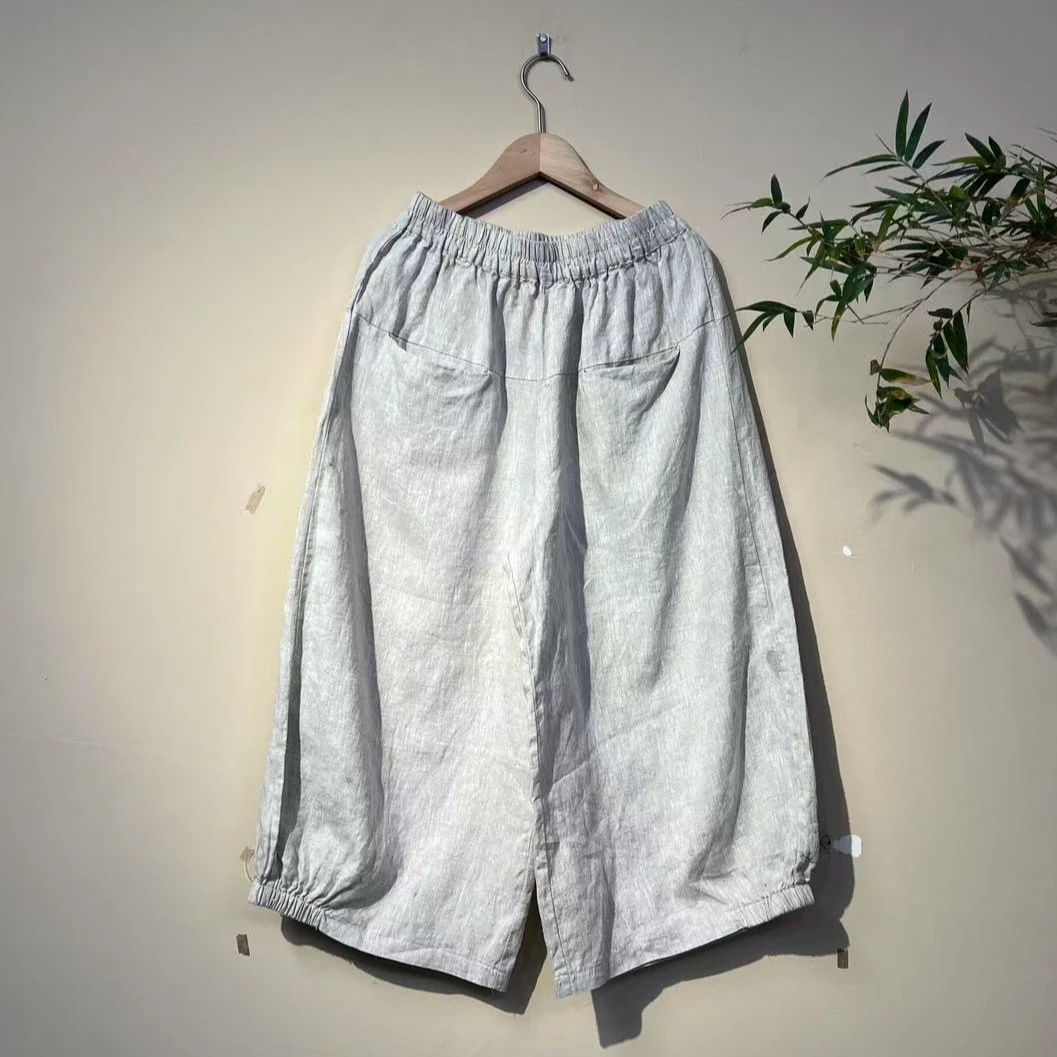 亚麻灯笼裤宽松百搭  629d09