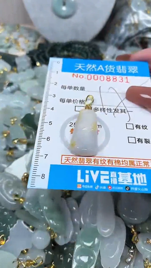 翡翠未镶嵌颈饰净货挂件-8831