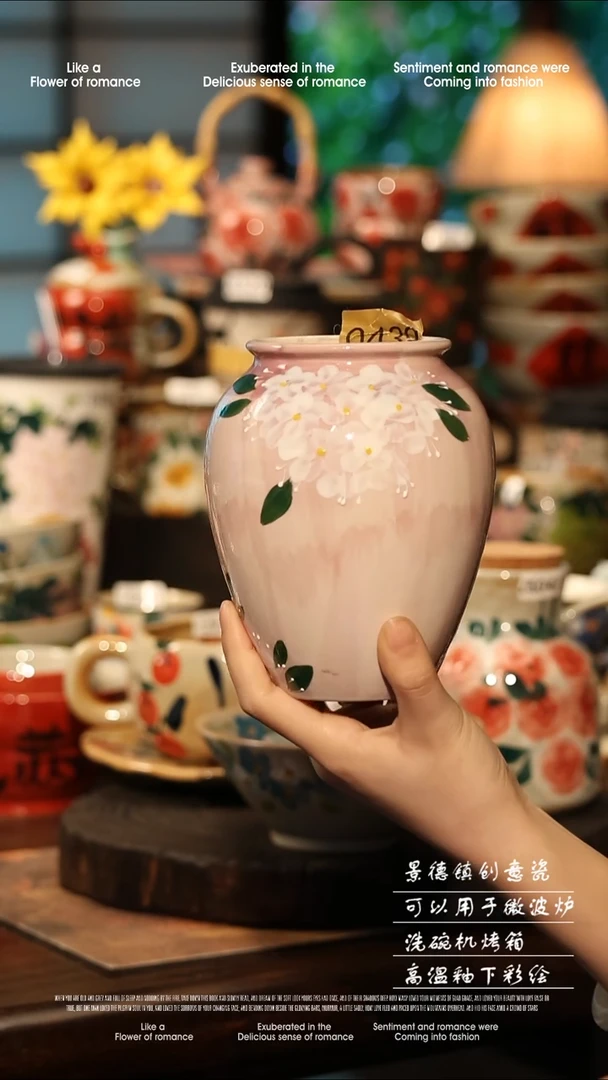 陶瓷景德镇高温釉下彩手工手绘款式@A0439@