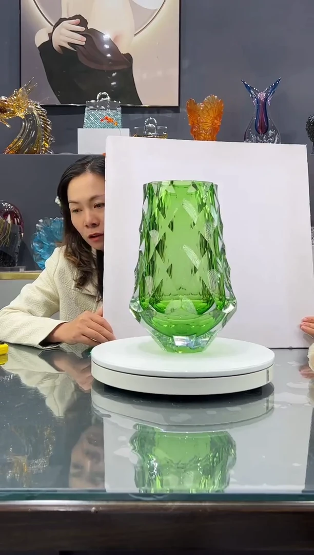 琉璃水晶琉璃花瓶1个