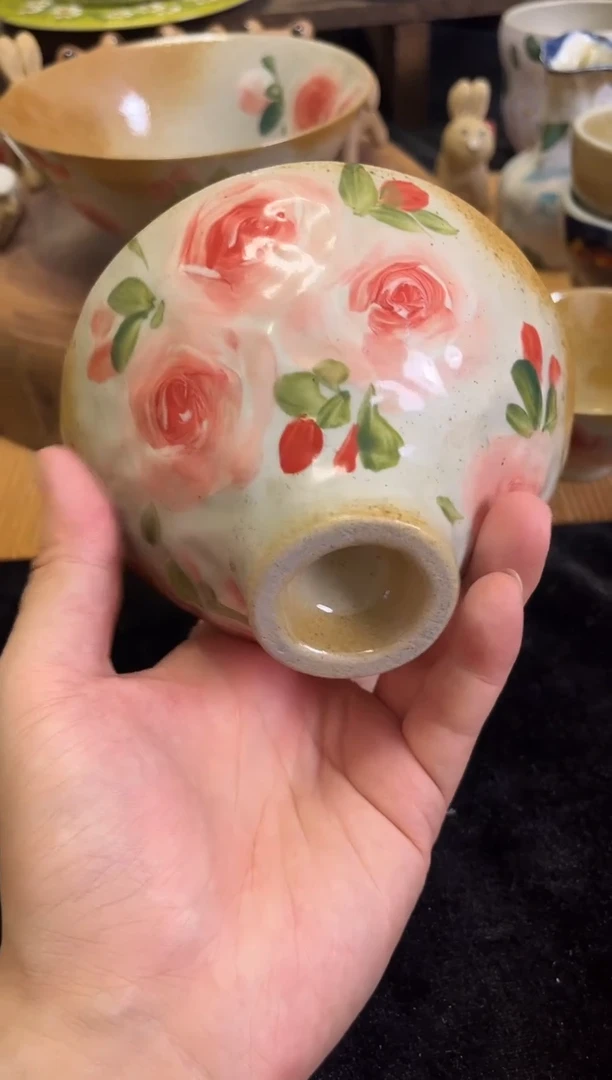 杯子手绘高温釉下陶瓷