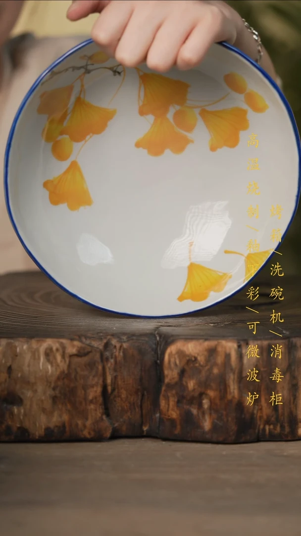 瓷片景德镇高温釉下彩可微波烤箱洗碗机