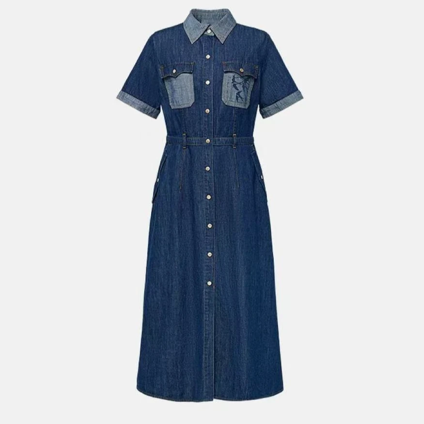 *【大喜】气质复古牛仔连衣裙（EGKED401A）