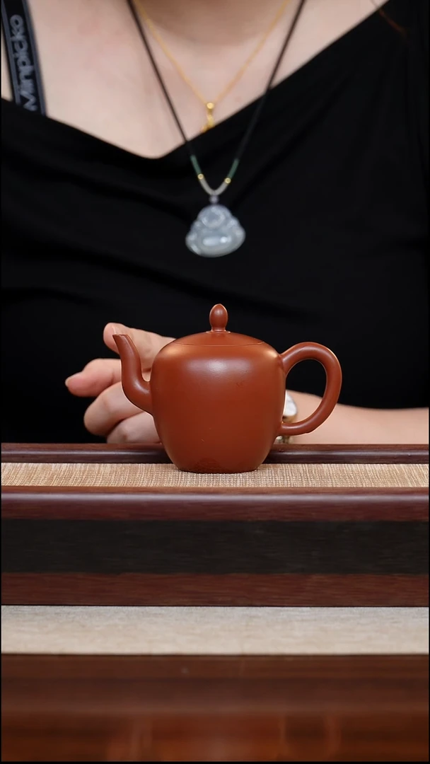 朱泥美人肩150cc宜兴手工紫砂壶
