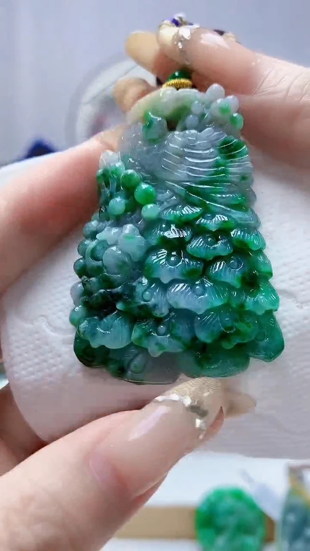 未镶嵌定制翡翠5145DD-毛货挂件18