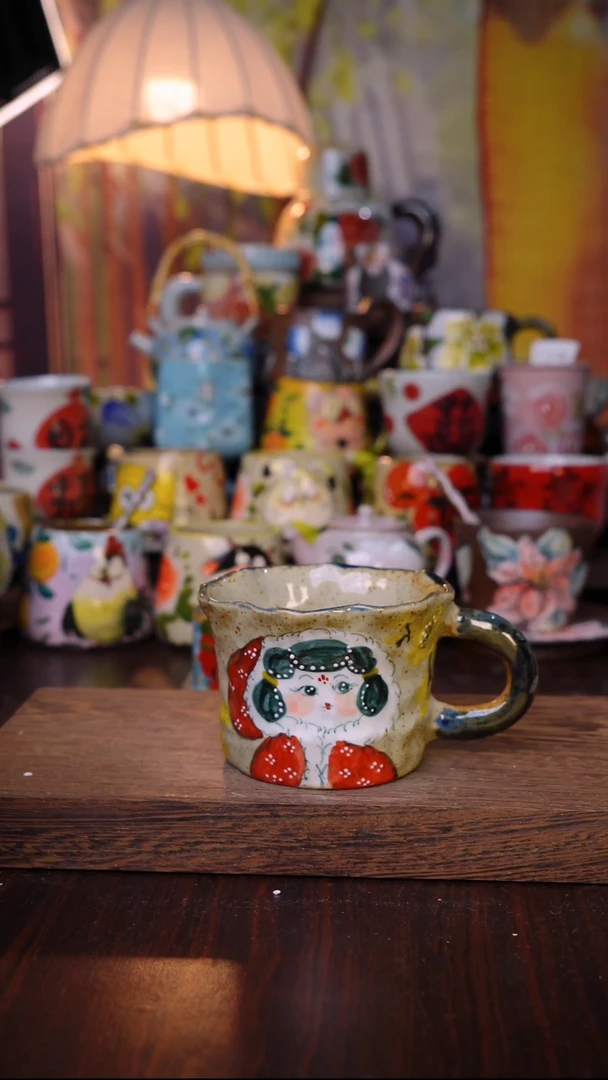 杯子泥垚手作 景德镇手工手绘陶瓷器物