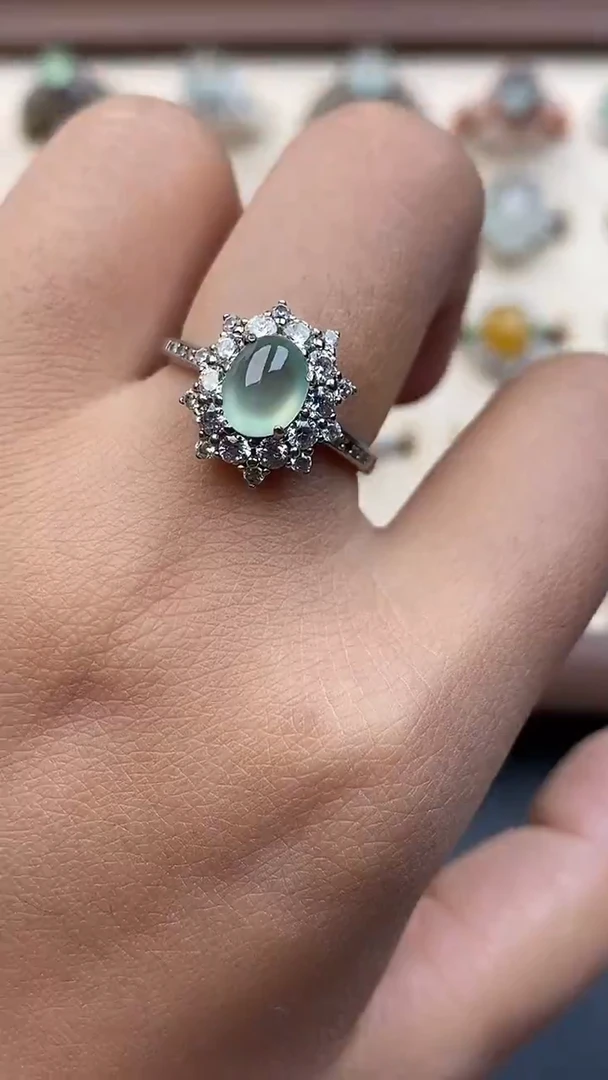 银S925镶嵌定制翡翠99679679