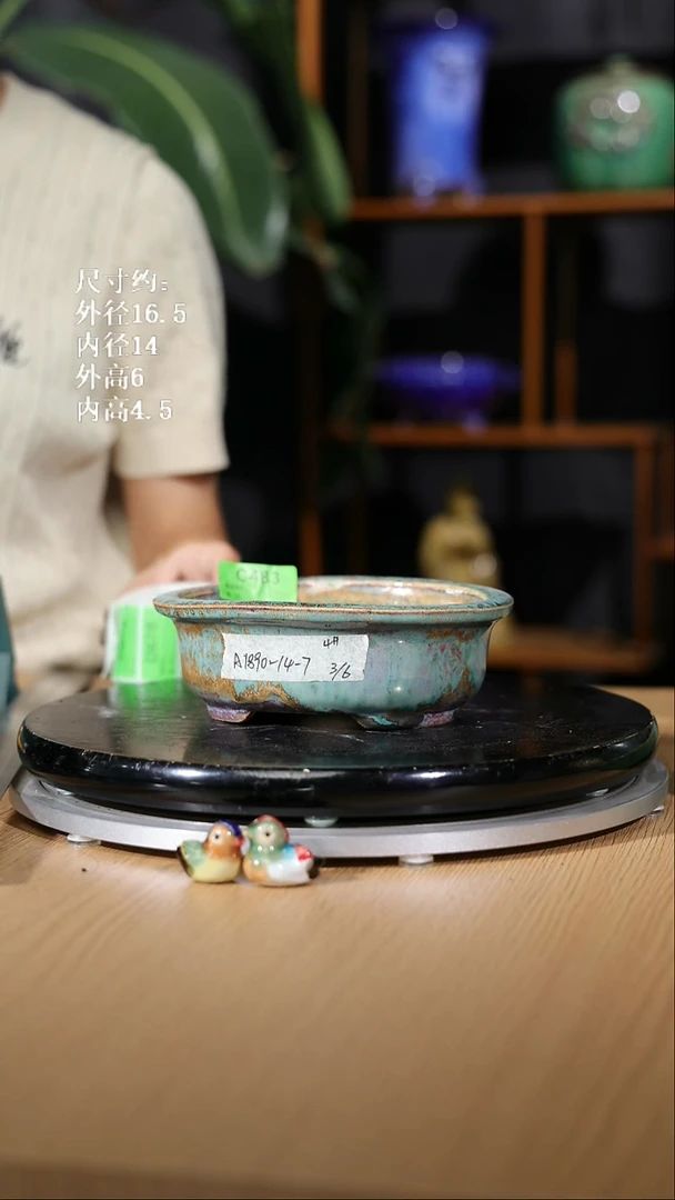 【石湾花盆】6.5寸椭圆盆483