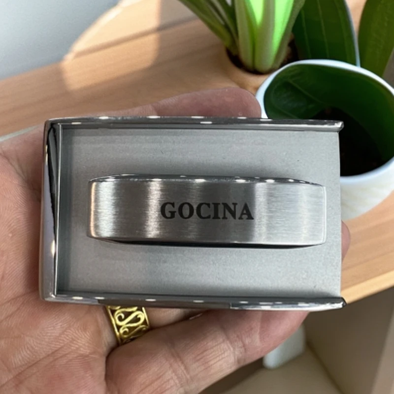 库奇世家高端不锈钢扣头时尚商务休闲3.8内参无带身扣头