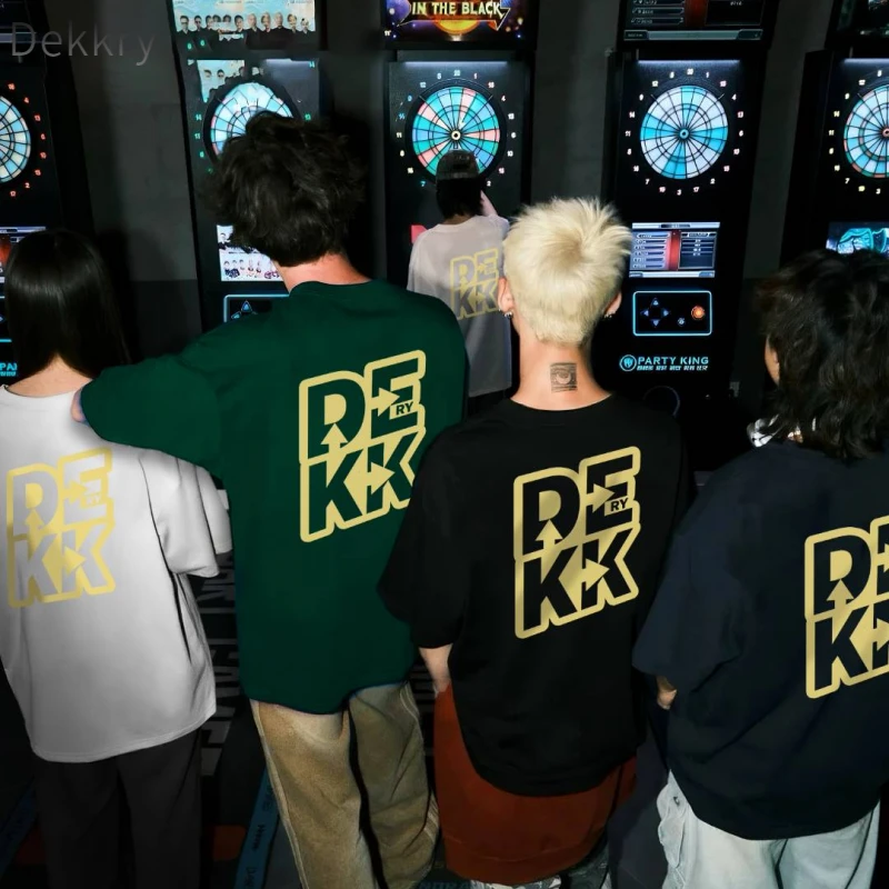 Dekkry短袖宽松型青少年T恤半袖上衣文化衫ins韩版圆领潮流
