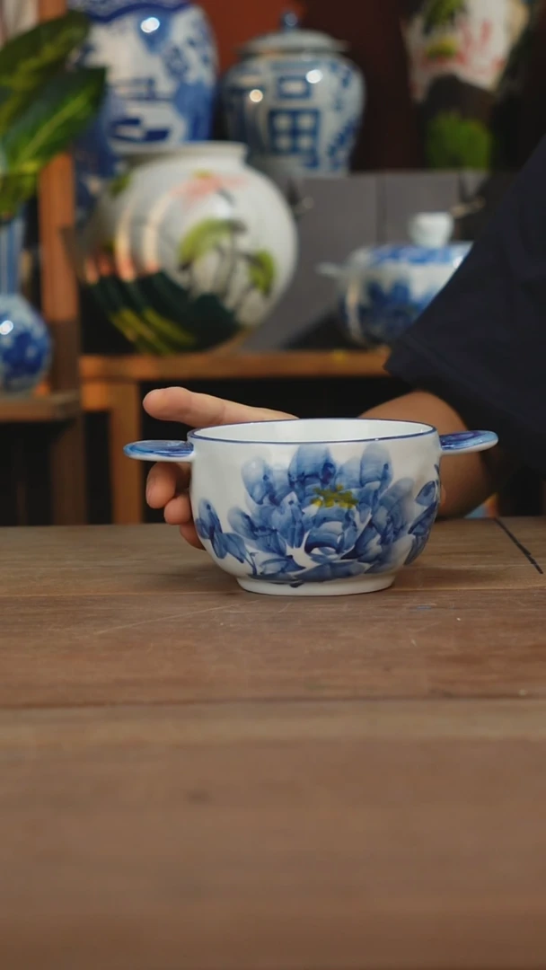 现代 景德镇设计师釉下手绘陶瓷餐具