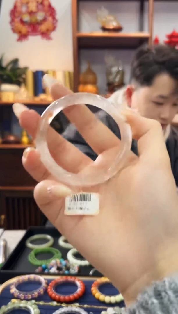【闪购商品】水晶手镯未镶嵌512148-胶花手镯-53圈口