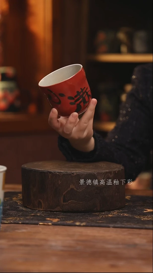 陶瓷景德镇高温釉下手绘陶瓷@L322@