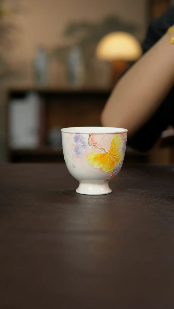 杯景德柴烧手作多人瑕疵