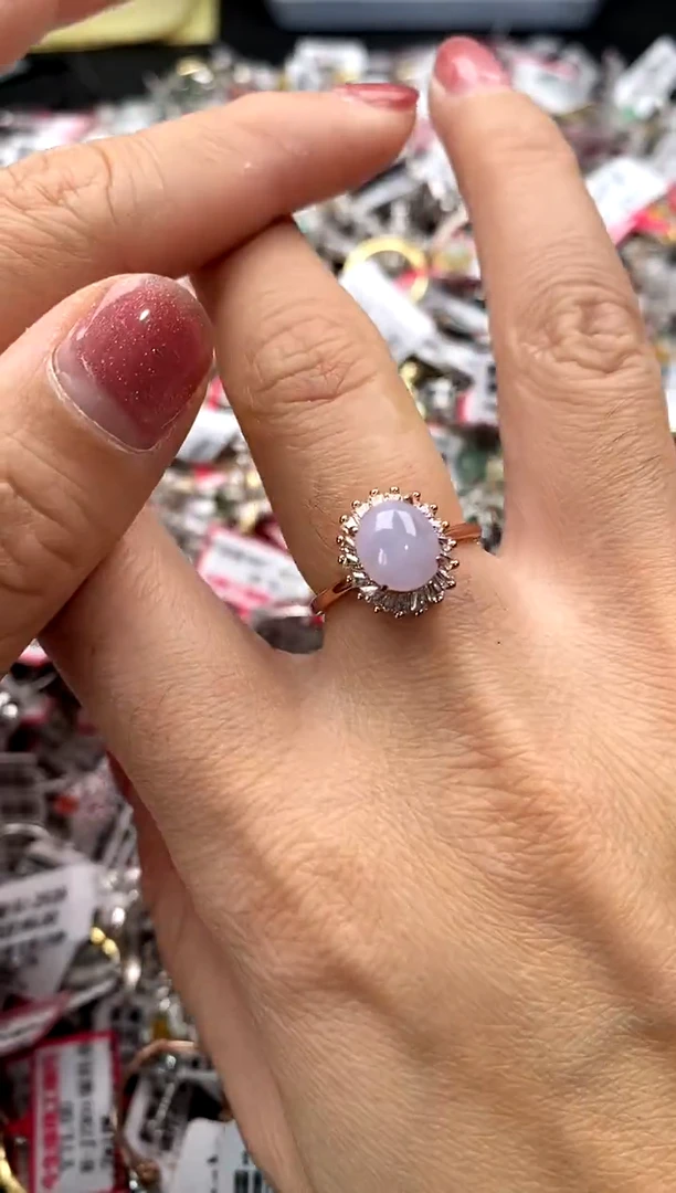 【闪购商品】翡翠戒指银S925镶嵌66666666     1