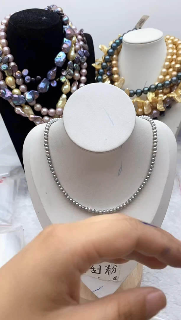 【闪购商品】淡水珍珠颈饰钛钢54