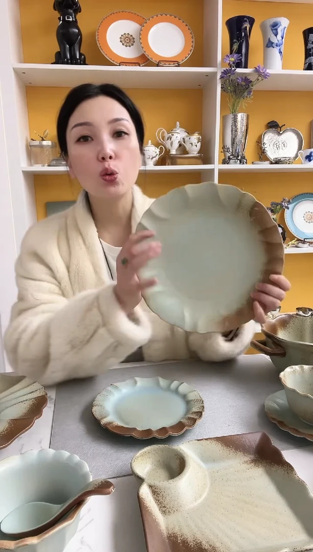 福利款 素泥蓝系列 25cm浅盘