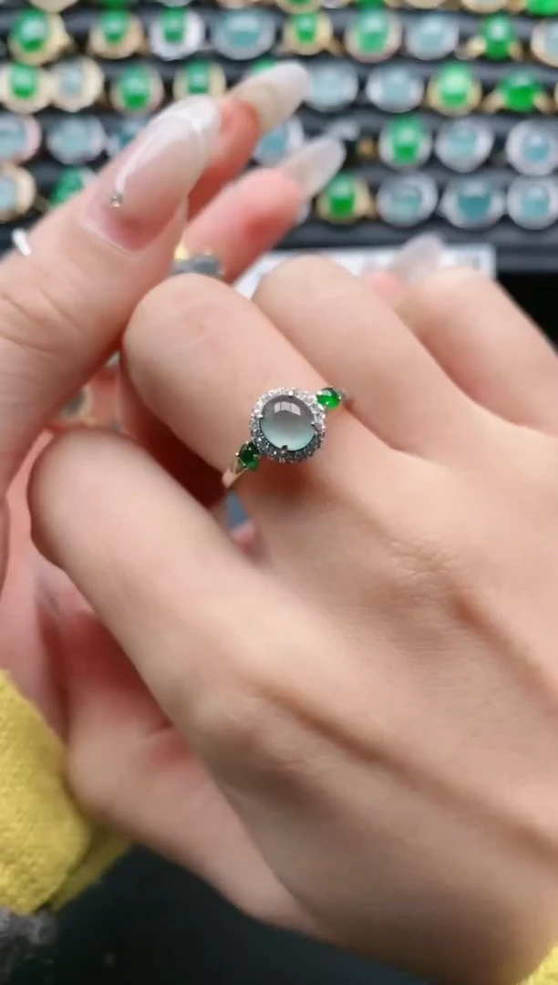 【闪购商品】翡翠戒指银S925镶嵌1111111111