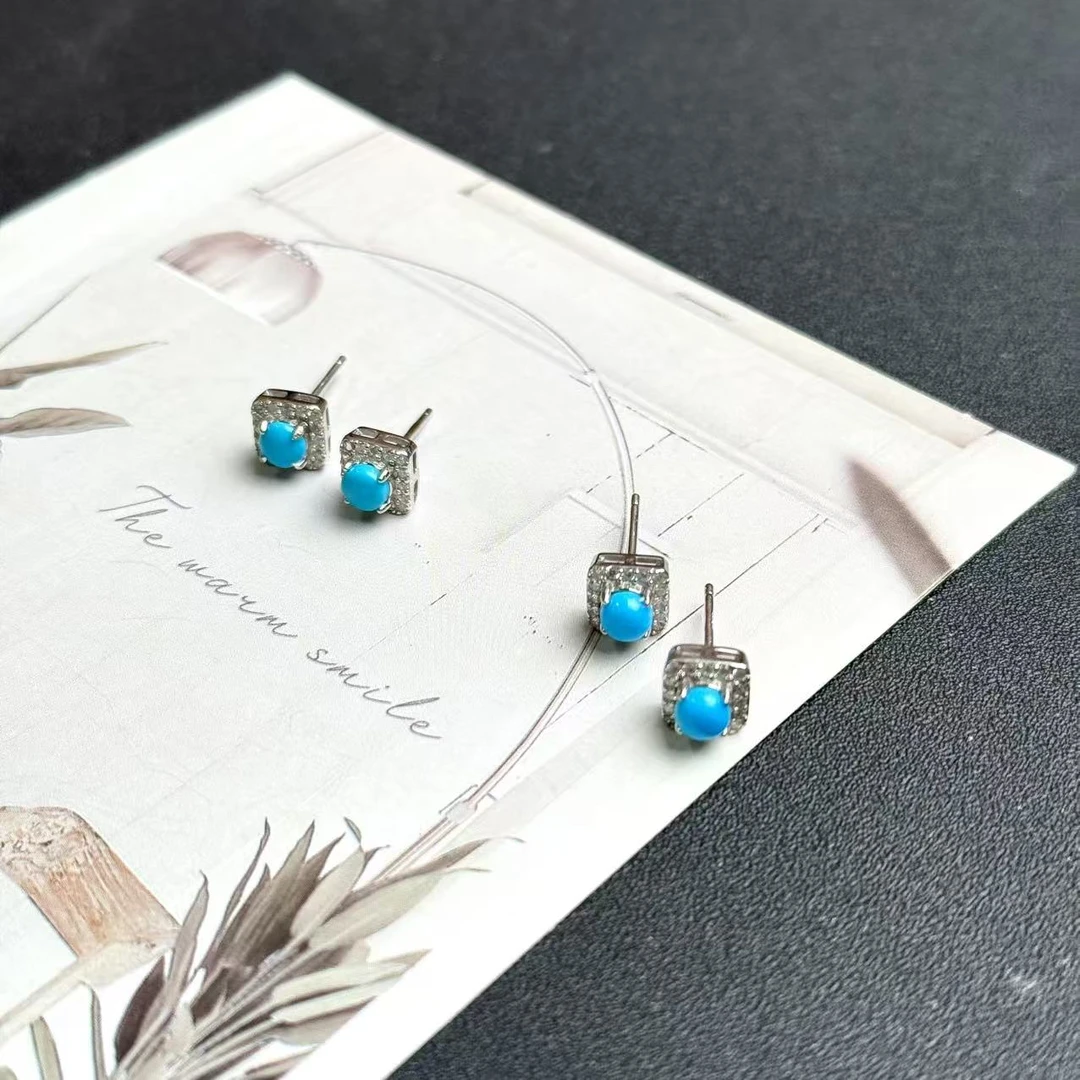 【网瓷】绿松石包珠耳钉（多样性发其一）EHT4103151