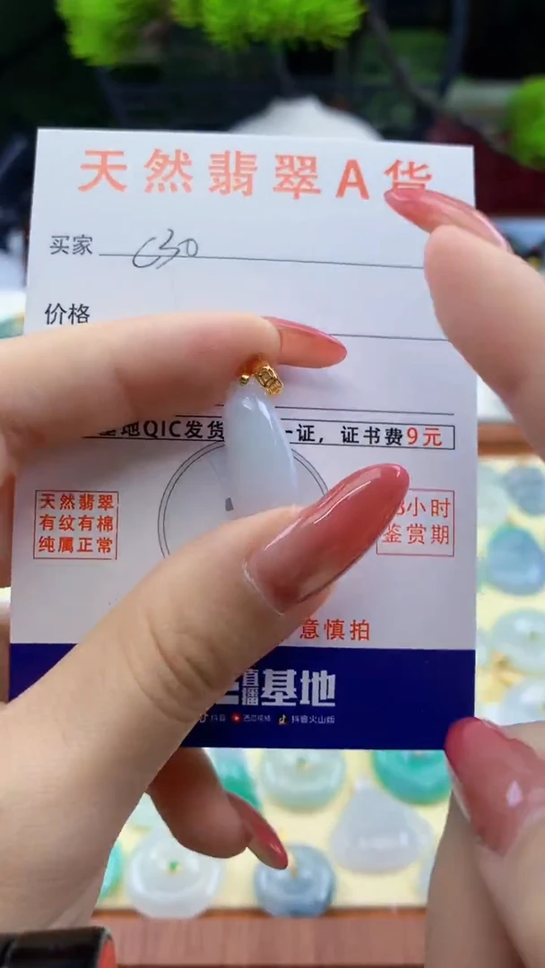 颈饰未镶嵌翡翠天然A货翡翠挂件