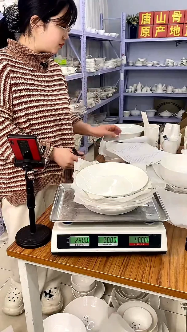 骨瓷安*拉嘉蓝骨质瓷-----8.5饭*5个安吉拉