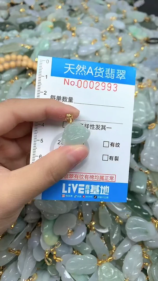 颈饰未镶嵌翡翠净货挂件-2993