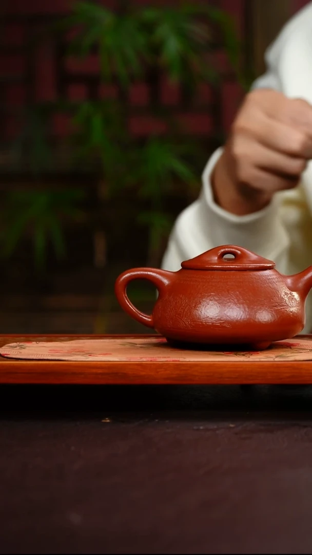 茶壶紫砂抖**q景舟石瓢 大红袍 凡尘微刻 一壶一杯一茶