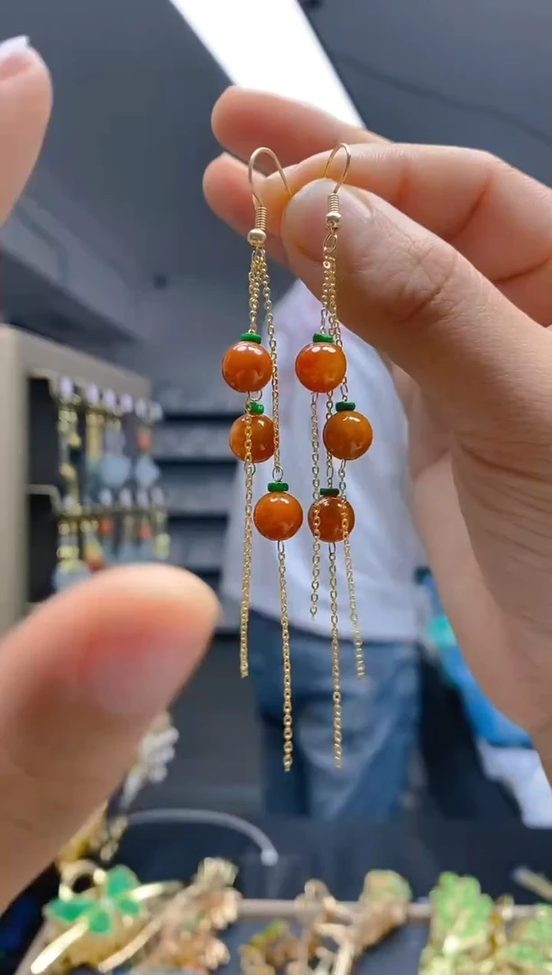 【闪购商品】翡翠耳饰合金252翡翠耳钩